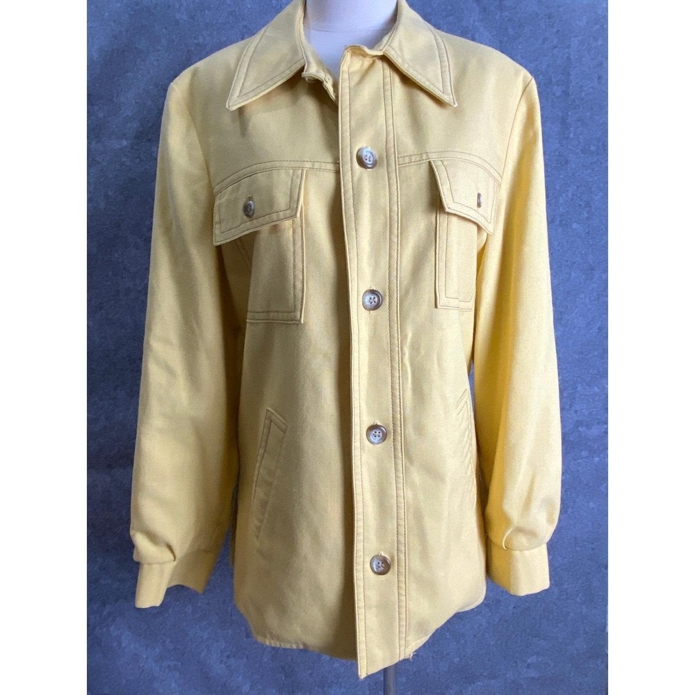 Vintage 70s Jack Nicklaus Gleneagles Men's Jacket Yellow Retro Sportswear Golf M